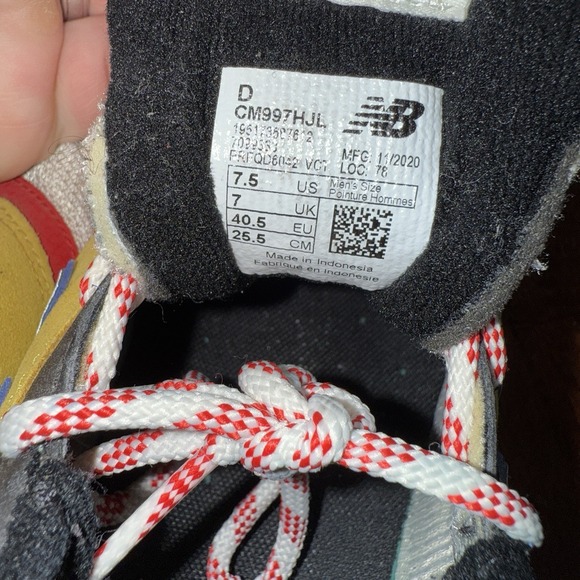 New Balance 997H Outdoor Pack Cordura Sneakers - Mens‎ Sz 7.5 D Blue/Yellow - Picture 6 of 8